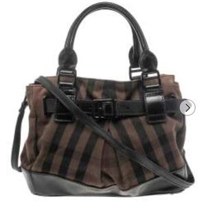 Burberry Black and Brown Satchel
